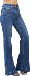 Hi Waist Wide Hem Flare Jeans 82443
