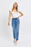 Mid Rise Rigid Magic Release Hem Boyfriend Jeans