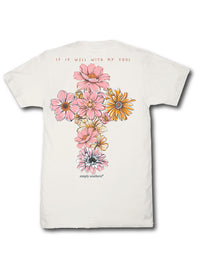 Simply Southern Short Sleeve Floral Cross SS-SOUL-LINEN