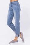Hi Waist Vintage Wash Boyfriend Jeans 88337
