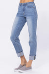 Hi Waist Vintage Wash Boyfriend Jeans 88337