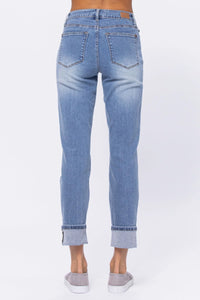 Hi Waist Vintage Wash Boyfriend Jeans 88337