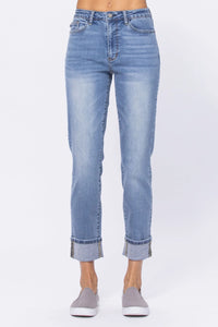 Hi Waist Vintage Wash Boyfriend Jeans 88337