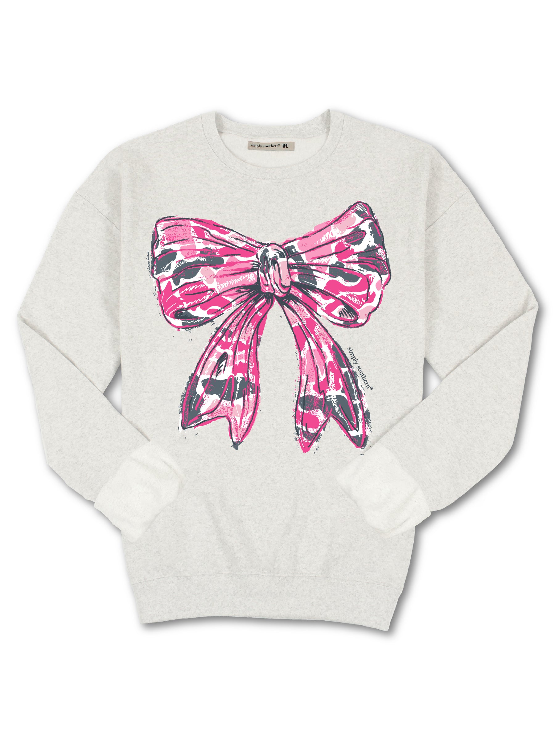 Pink Camo Bow Crewneck CREW-PINKBOW-FURRY
