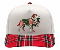 Christmas Faux Patchwork Snapback Trucker Hat Duck Hunting