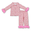 Pink boots baby girls western zipper romper