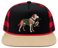 Christmas Faux Patchwork Snapback Trucker Hat Duck Hunting