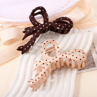 Oversized Polka Dot Bow Hair Claw Clip | 40H1066