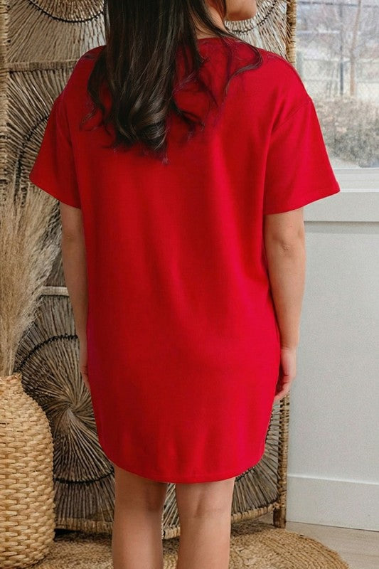 Patriotic Bow Graphic Tee Dress