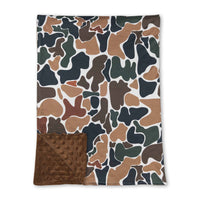Olive polka dots bottomland camo baby kids blankets