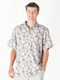 Men’s Grey Camo Polo ￼