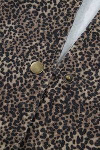 Leopard Print Button-Up Sleeveless Vest