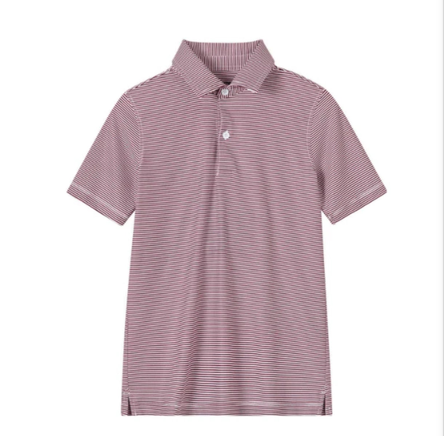 Men’s Micro Maroon/White Polo