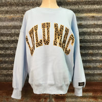 Light Blue Lulu Mac Leopard Sweatshirt
