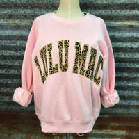 Pink Lulu Mac Leopard Sweatshirt