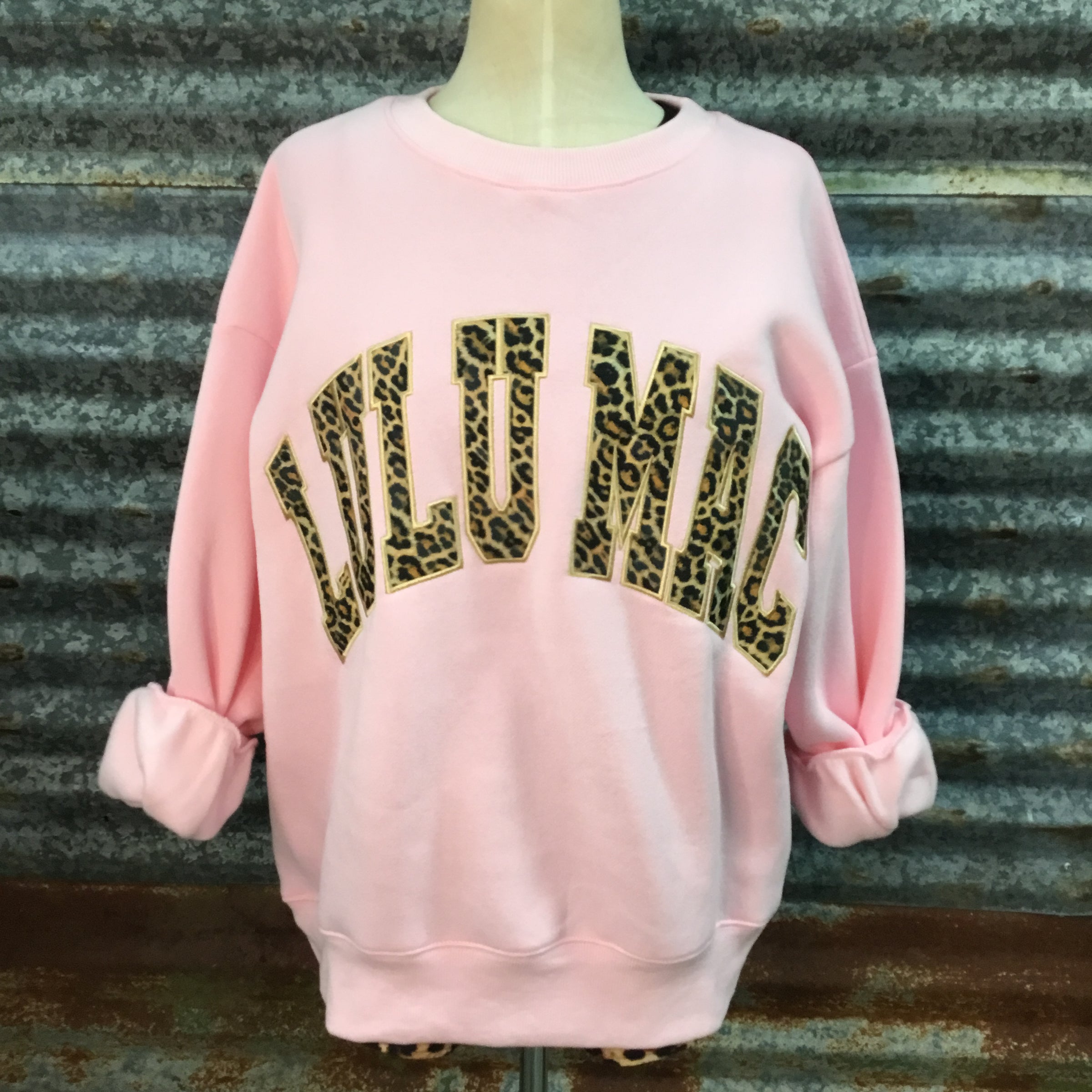 Pink Lulu Mac Leopard Sweatshirt