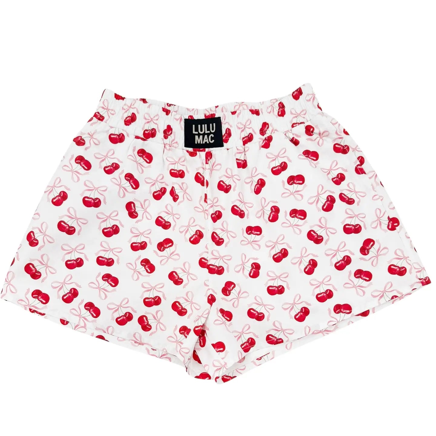 Lulu Mac Cherry Boxer Shorts W/ Pockets