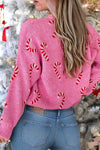 Candy Cane Sweater Pink
