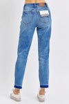 Mid Rise Rigid Magic Release Hem Boyfriend Jeans