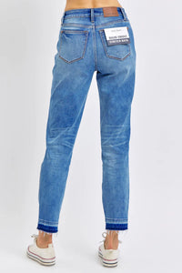 Mid Rise Rigid Magic Release Hem Boyfriend Jeans