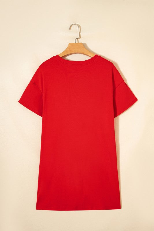 Patriotic Bow Graphic Tee Dress