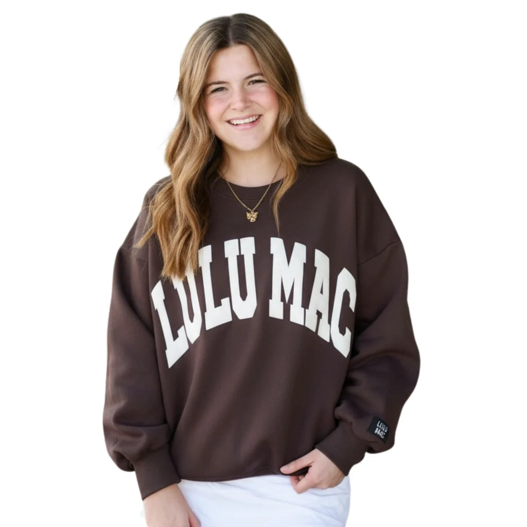 Lulu Mac Sweatshirt Brown & White