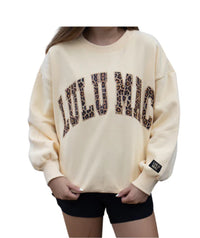 Butter Yellow Lulu Mac Leopard Sweatshirt
