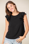 Ruffle Cap Sleeve Brooklyn Airflow Blouse
