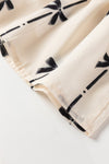 Sleeveless Bow Front Tie Top Black/White