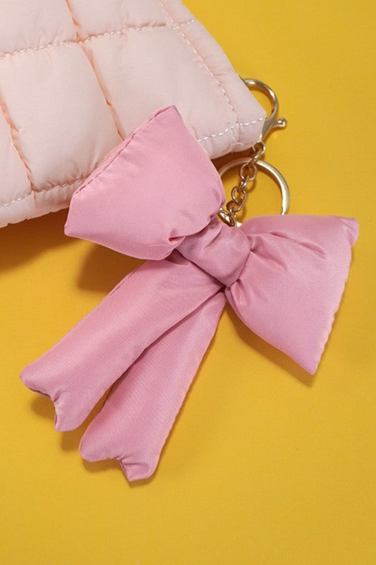 Plush Bow Keychain