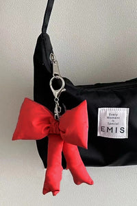 Plush Bow Keychain