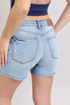 Mid Rise Vintage Wash Dad Shorts 15295