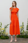 Smocked Tiered Midi Dress