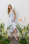 Fruit Blossom Tiered Midi Dress