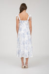 Fruit Blossom Tiered Midi Dress