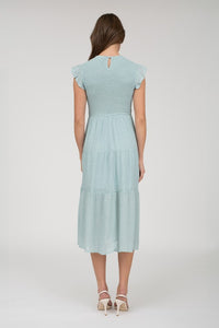Smocked Tiered Midi Dress