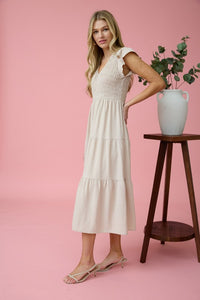 Flutter Sleeve Maxi Dress