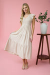 Flutter Sleeve Maxi Dress