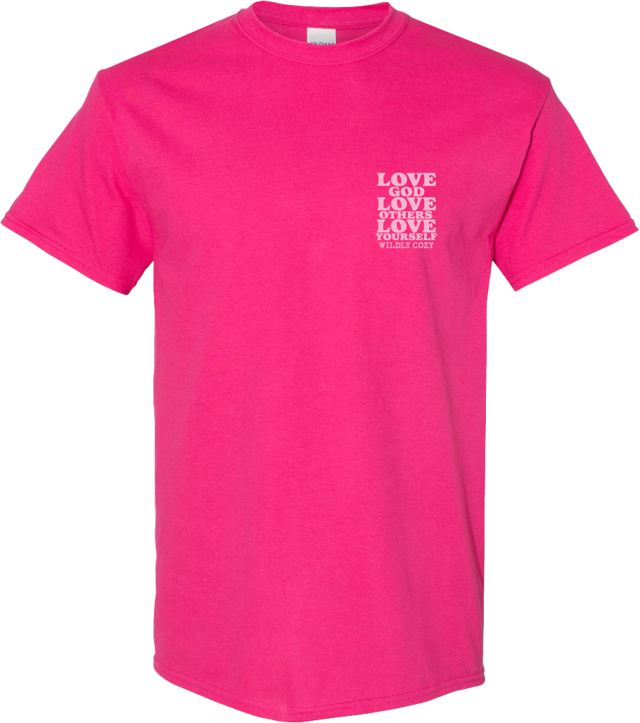 Love God Love Others Tee Pink
