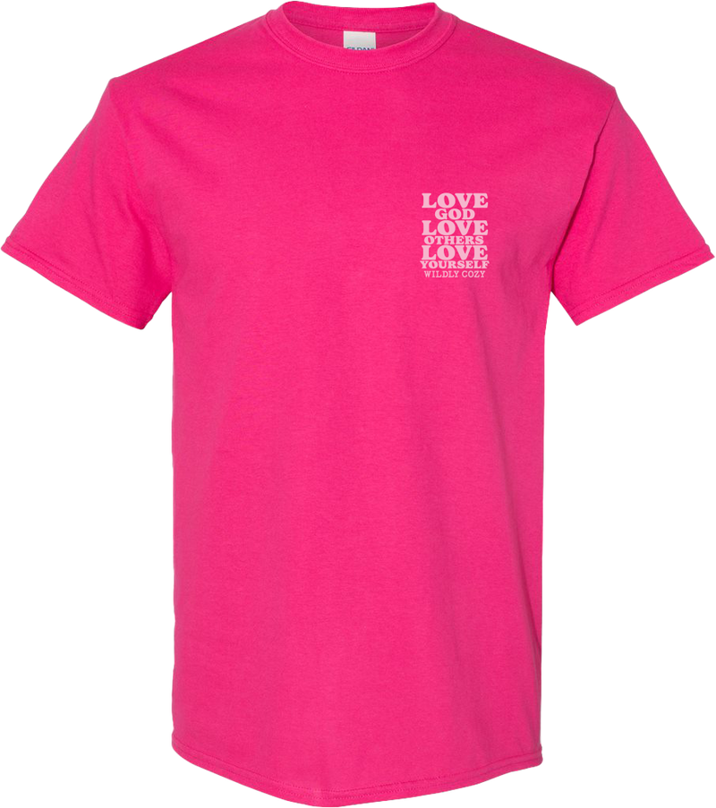 Love God Love Others Tee Pink