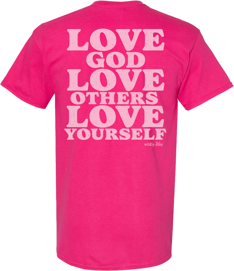 Love God Love Others Tee Pink