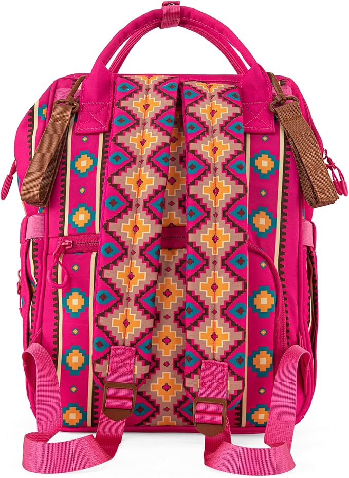 WG2204-9110   Wrangler Aztec Printed Callie Backpack -  Pink