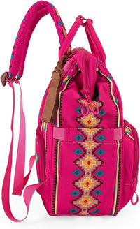 WG2204-9110   Wrangler Aztec Printed Callie Backpack -  Pink
