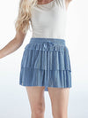 Pleated Shimmer Skirt