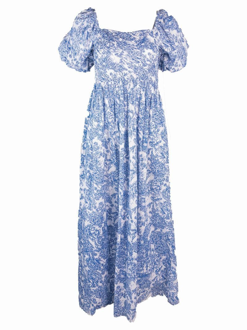 Puff Sleeve Maxi Dress