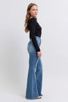 High Waist Flare Jeans w/ Tint 82630