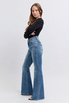 High Waist Flare Jeans w/ Tint 82630
