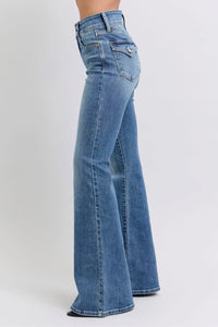 High Waist Flare Jeans w/ Tint 82630