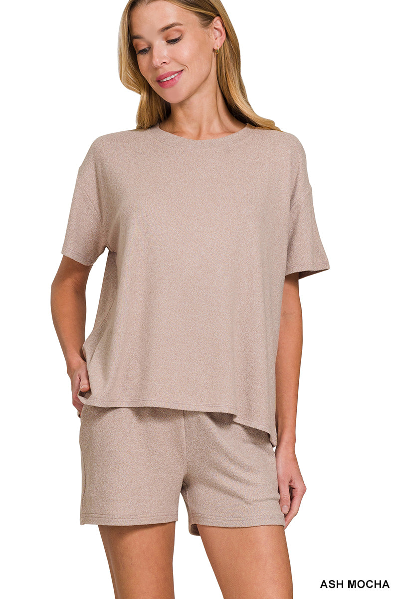 Soft Lounge Top Ash Mocha