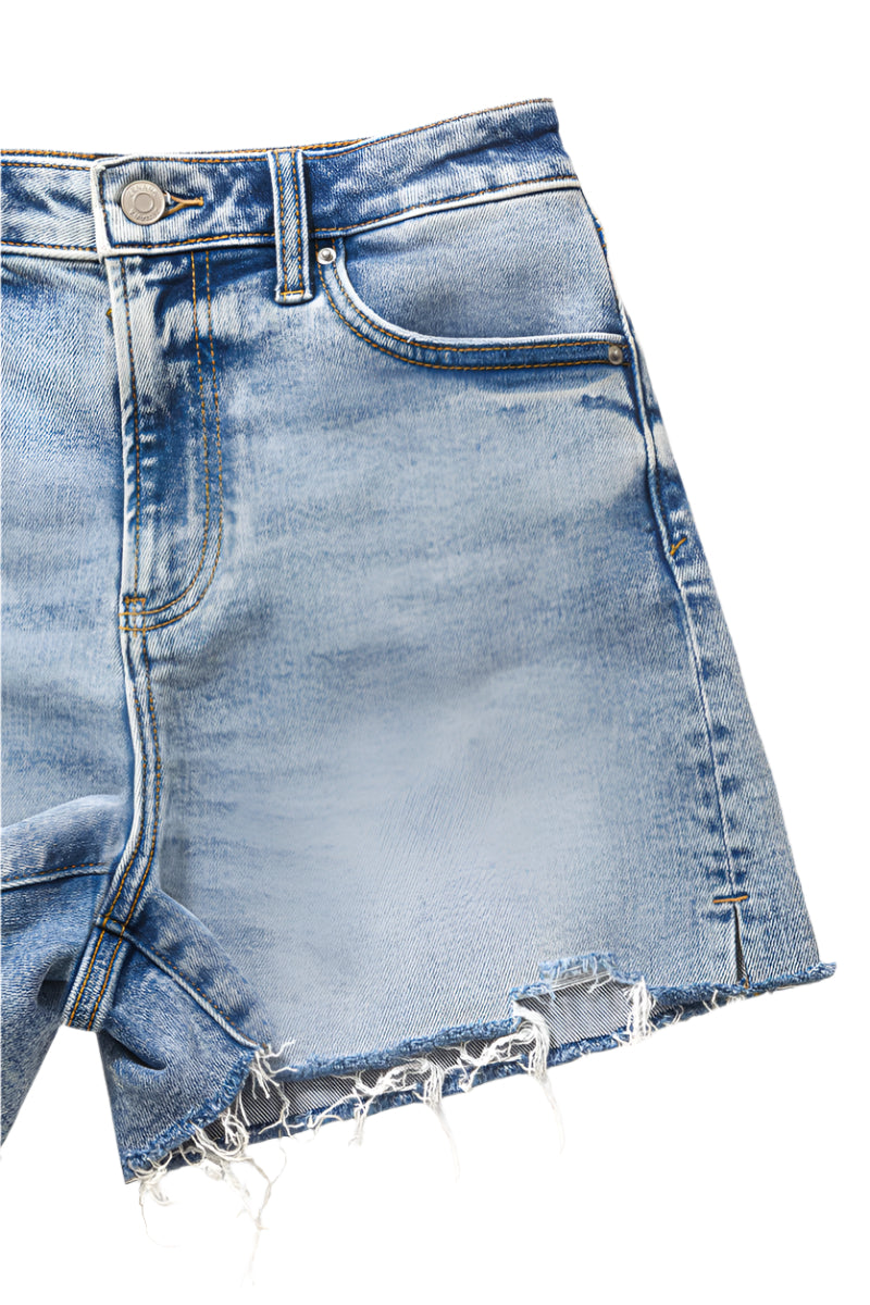 Denim Cutoff Shorts Medium Wash